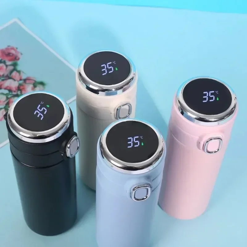 Smart Water Bottle Tracker - Garrafa térmica inteligente de aço inoxidável,
