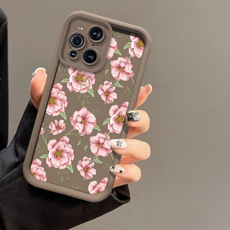 Oppo Find X8 - Capa de Silicone com Estampa Floral