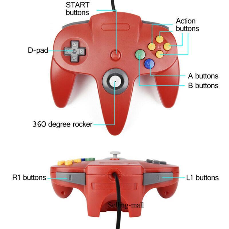 N64 controlador clássico usb c - Retro Game Controller Usb avaliação e preço